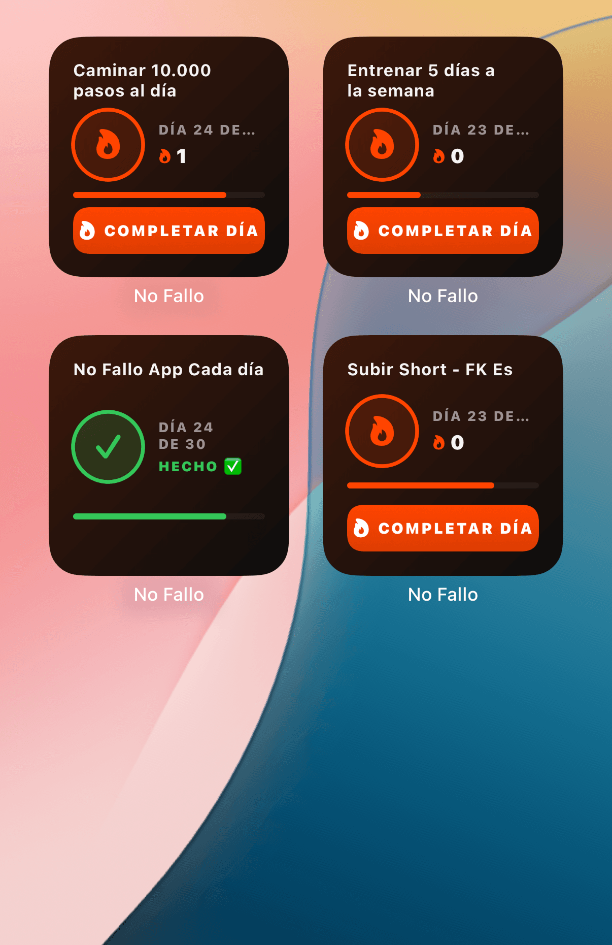 Widgets pequeños